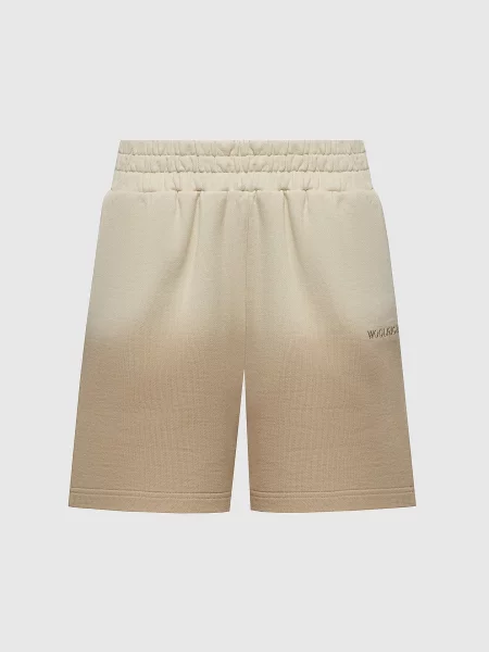 Шорти з вишивкою логотипа Woolrich бежеві