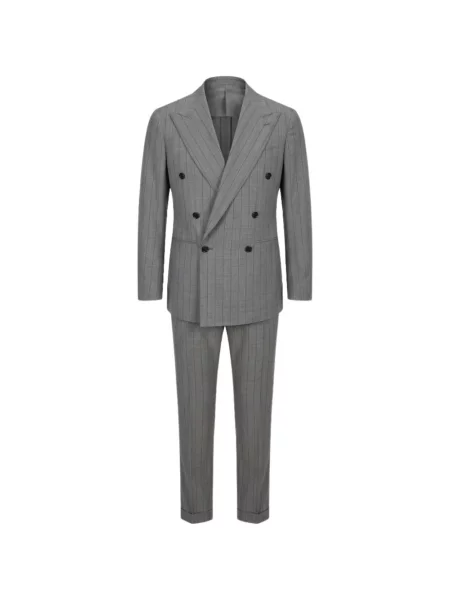 Costum Franzese Collection cu două rânduri de nasturi gri