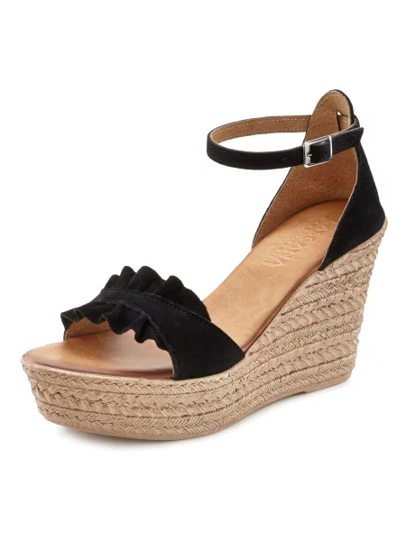 LASCANA Sandali bež črna