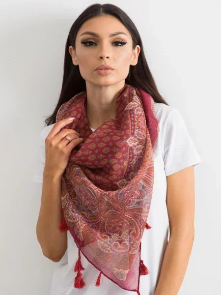 Fular Factory Price cu franjuri maro