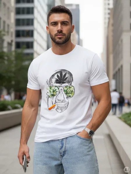 T-shirt Dstreet biały