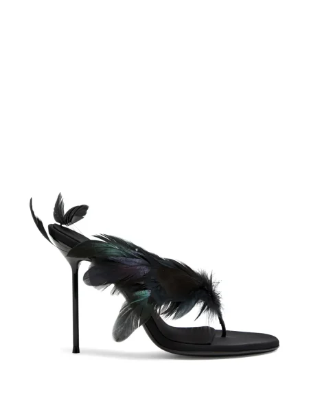 Sandale Paris Texas cu pene negru