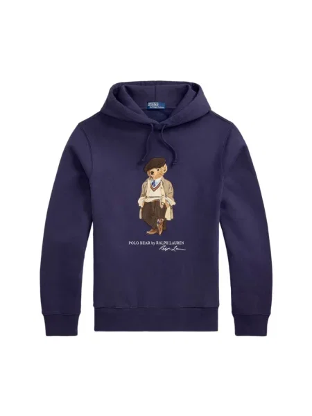 Bluza z kapturem Polo Ralph Lauren z kapturem niebieska