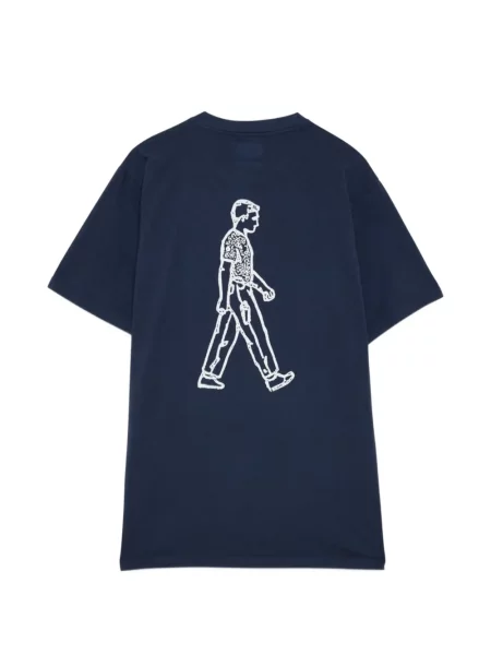 Tricou Engineered Garments cu imagine albastru