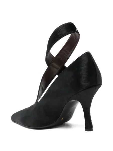 Pantofi cu toc Khaite cu cataramă negru