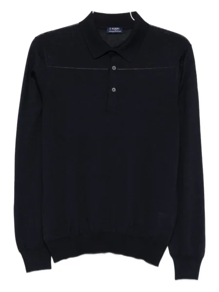 Lung tricou polo Barba albastru