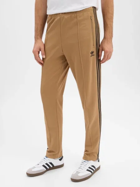 Adidas Originals spodnie dresowe Mężczyźni beżowy jednolity M brązowe