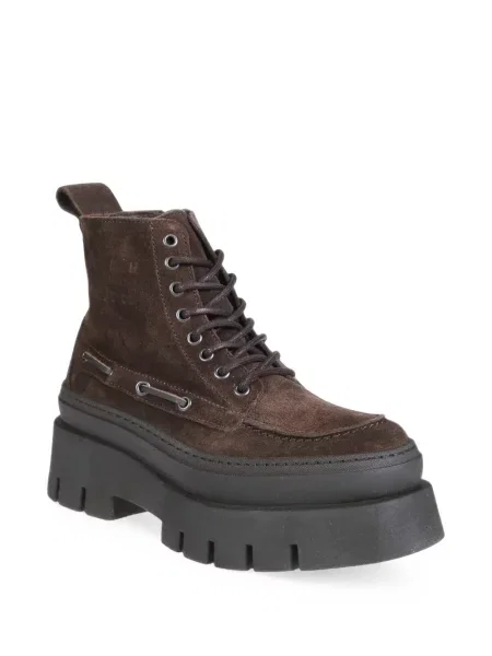 Botine Copenhagen din piele de căprioară chunky maro