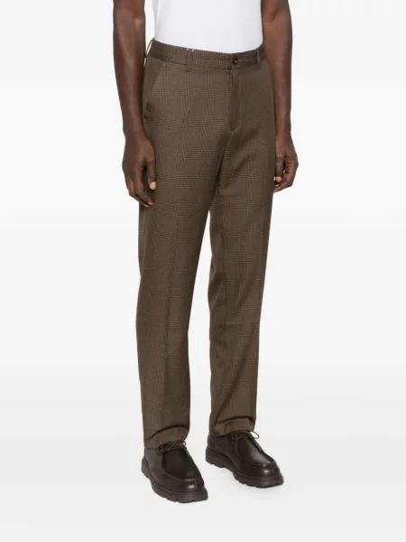 Pantaloni Les Deux în carouri maro