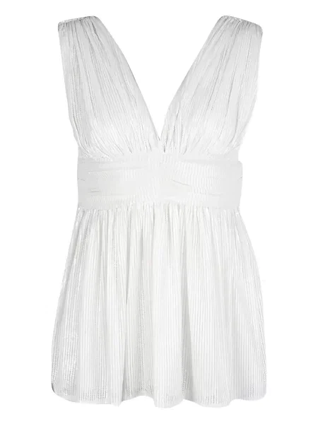 Top Paul & Joe z cekinami plisowany biały