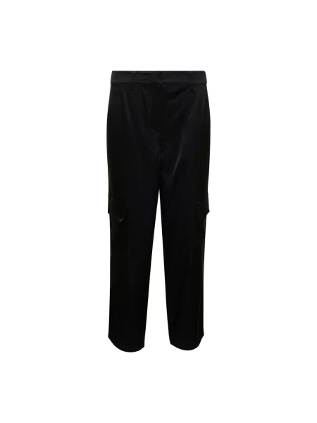 Talia spodnie cargo Michael Kors z wysoką talią czarne