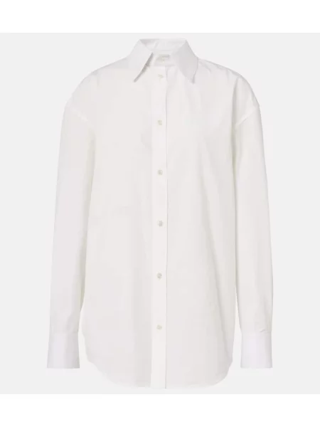 Cămașă Saint Laurent din poplin alb