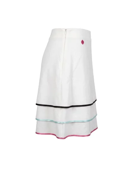 Spódnica mini Trussardi z falbankami biała