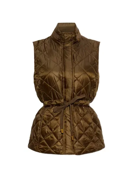 Matlasat top Michael Michael Kors cu volane cu cordon verde