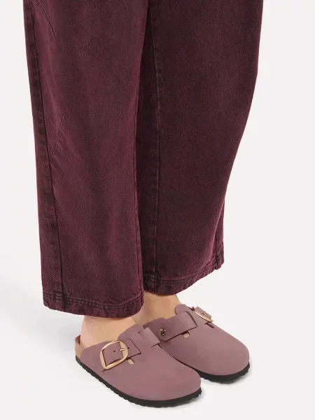 Birkenstock шльопанці мюлі нубукові Boston Big Buckle Nubuck Leather