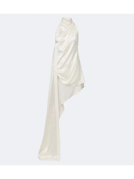 Top Danielle Frankel din satin alb