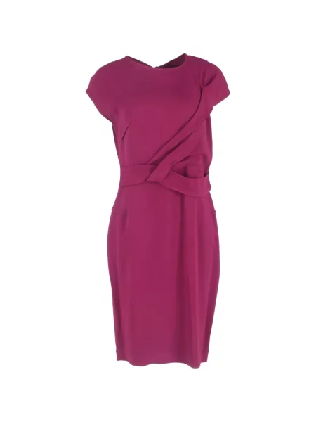 Rochie midi Roland Mouret drapată până la genunchi de costum violet