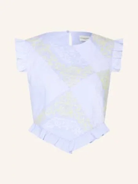 Top Claudie Pierlot z falbankami biały