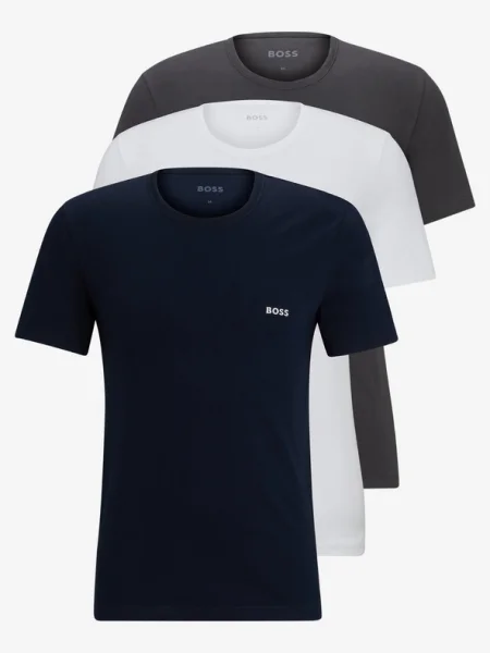 BOSS Tricou 3 buc alb