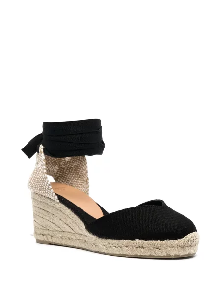 Espadrile Castaner cu pană negru