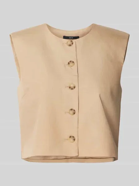 Kamizelka z listwą guzikową na całej długości Zero