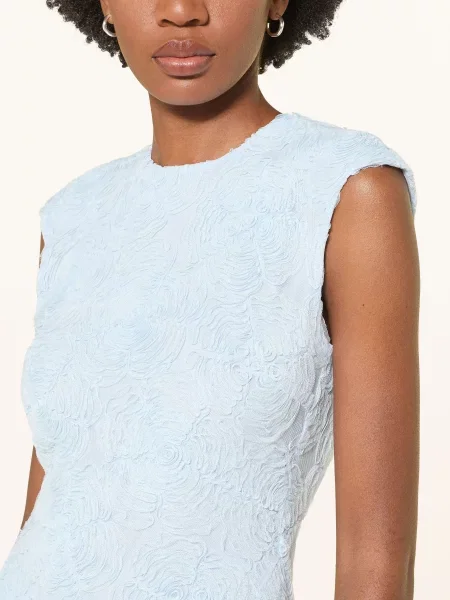 Rotate Sukienka Z Siateczki blau niebieska