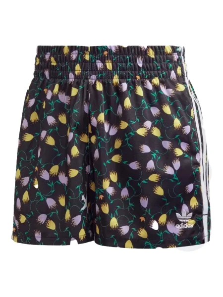 Pruhované krajkové pruhované tričko Adidas s vázáním šedé