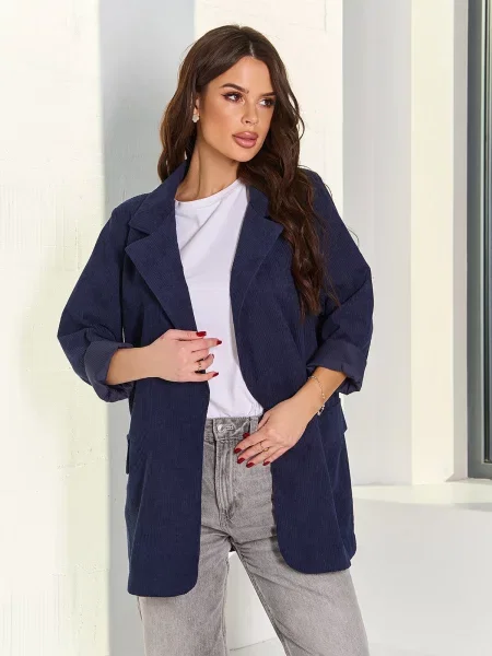 Піджак ISSA Plus комбінований верх синій