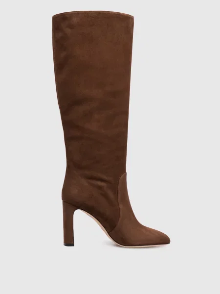 Замшевые сапоги Stuart Weitzman коричневые
