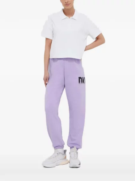 Tricou polo Dkny cu autograf alb