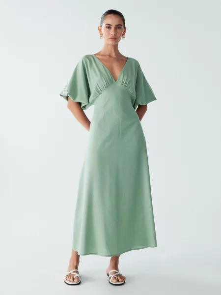 St MRLO Rochie Palm pastel verde