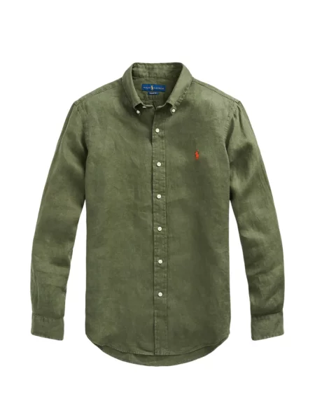 Matlasat tricou polo Polo Ralph Lauren cu decolteu rotund cu autograf roșu