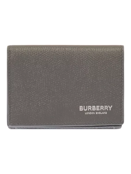 Portfel Burberry skórzany szary