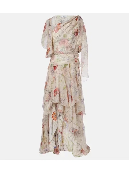 Rochie Mcqueen de mătase cu model floral