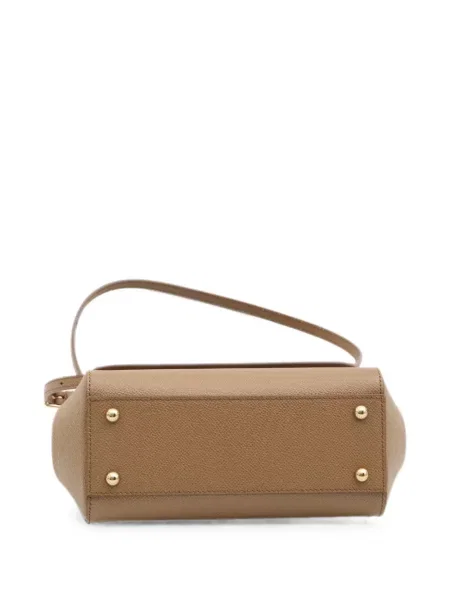 Geantă shopper Dolce & Gabbana din piele maro