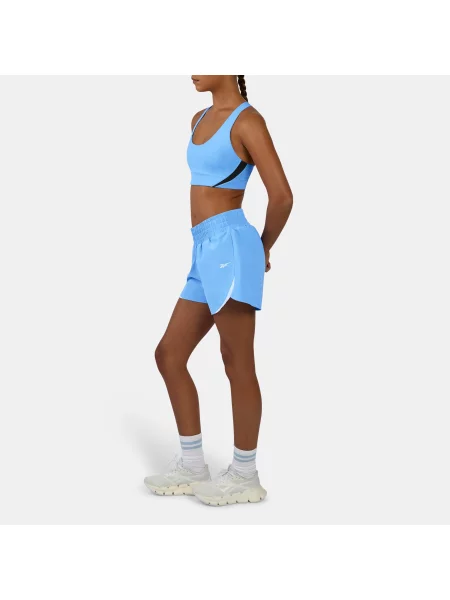 Reebok Lux Treningowe kolorowe krótkie spodenki z tkaniny male Peri Blue/Black Size: czarne