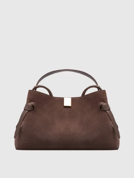 Замшева сумка Gyoza Yuzefi коричнева