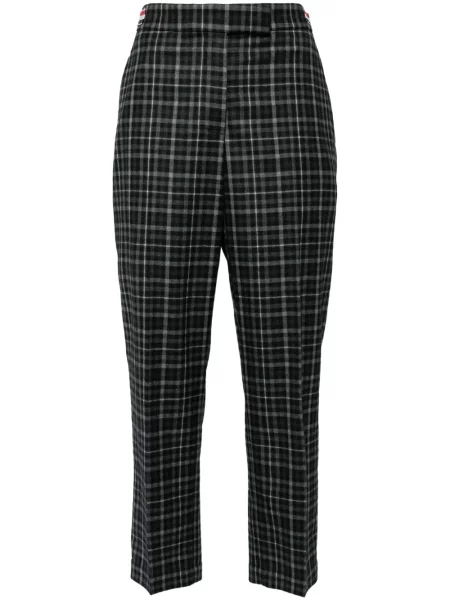 Pantaloni Thom Browne în carouri gri