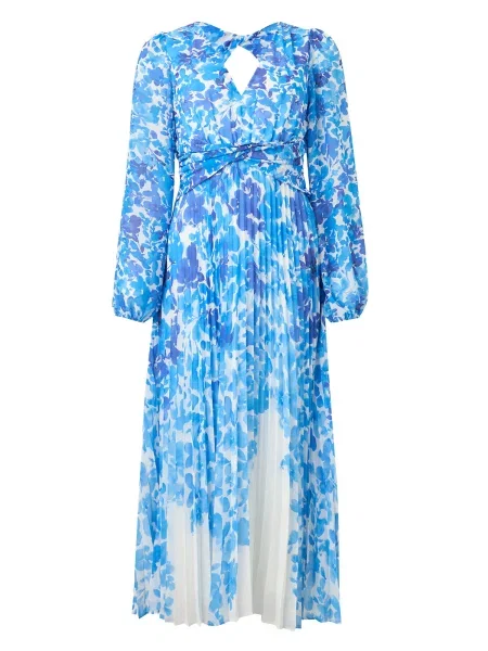 VILA Rochie VIURA azur / albastru gențiană alb