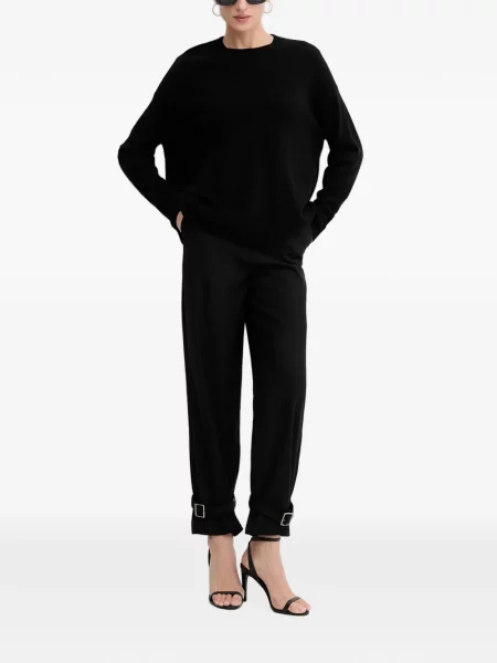 Pantaloni Sisley cu cataramă negru