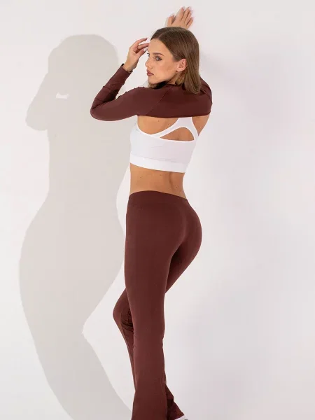 Спортивна кофта Giulia мікрофібра коричневий