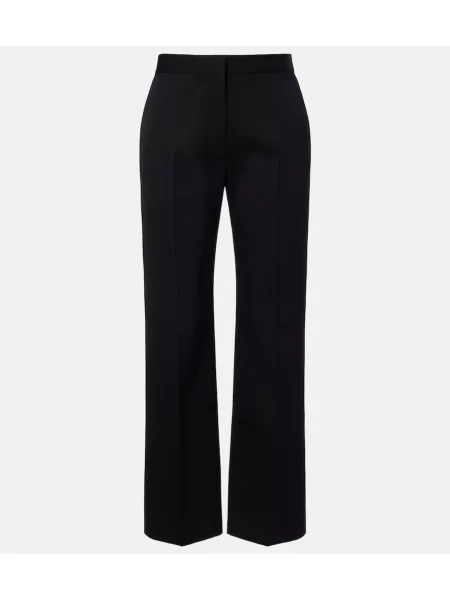 Pantaloni The Row de lână negru