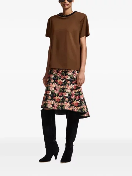 Gulerat tricou Essentiel Antwerp maro