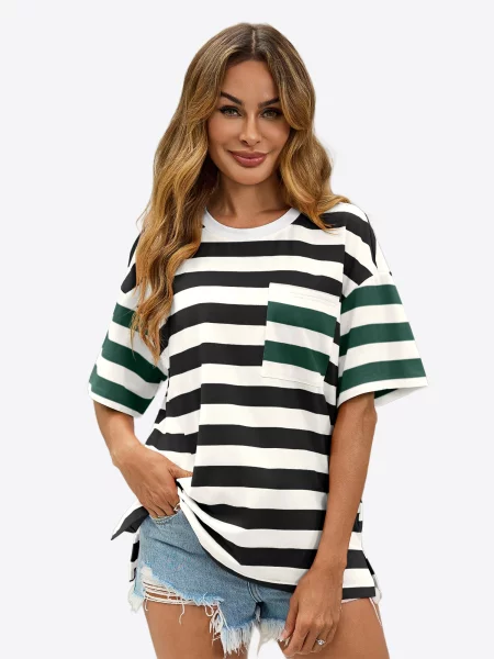 Imily Bela Tricou negru alb