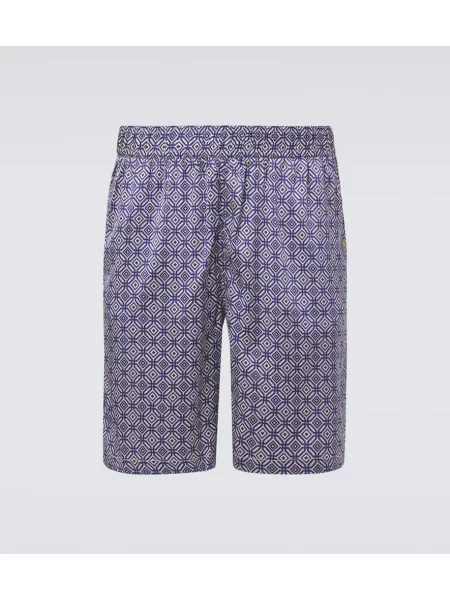 Bermude Frescobol Carioca de mătase albastru