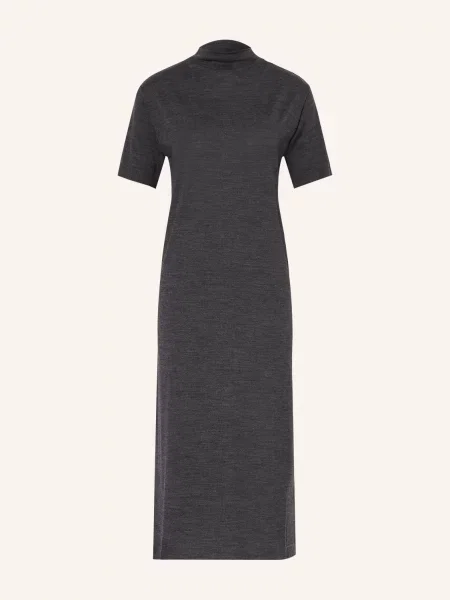 Jil Sander Pletené Šaty tmavě šedá
