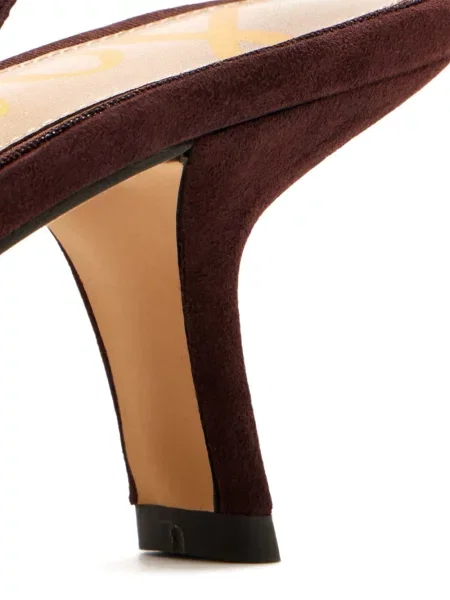 Pantofi cu toc Sam Edelman din piele de căprioară maro