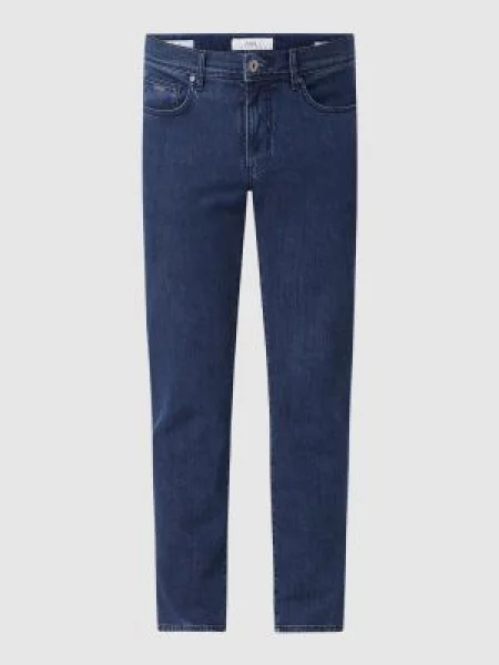 Jeansy o kroju straight fit z dodatkiem streczu model ‘Cadiz’ Brax niebieskie