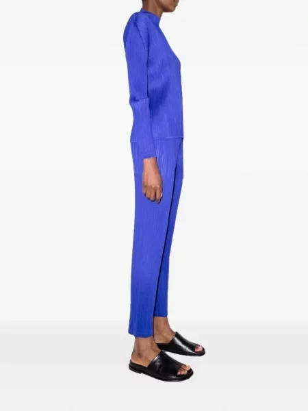 Nohavice Pleats Please Issey Miyake modrá