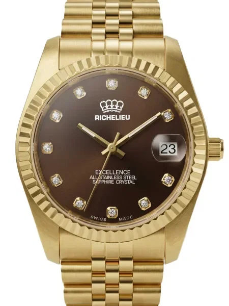 Ceas Richelieu Swiss cu autograf maro